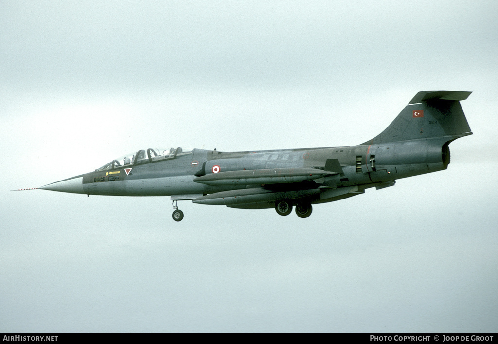 Aircraft Photo of 5814 | Lockheed TF-104G Starfighter | Turkey - Air Force | AirHistory.net #71645