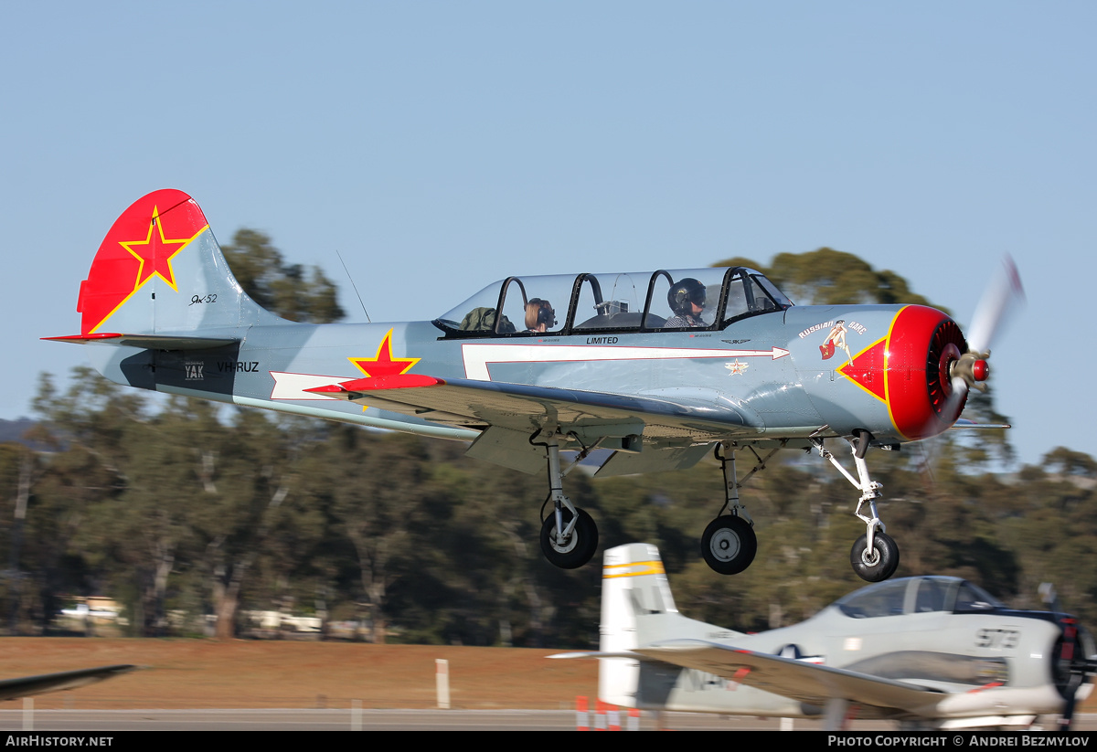 Aircraft Photo of VH-RUZ | Yakovlev Yak-52 | Soviet Union - Air Force | AirHistory.net #71717