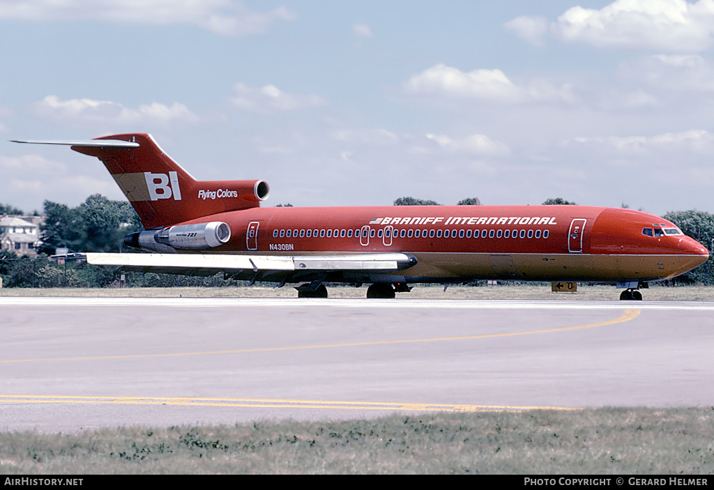 Aircraft Photo of N430BN | Boeing 727-227/Adv | Braniff International Airways | AirHistory.net #71743
