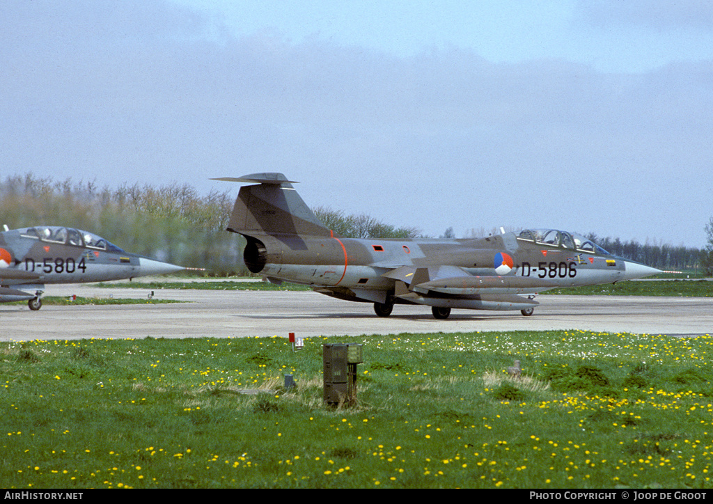 Aircraft Photo of D-5806 | Lockheed TF-104G Starfighter | Netherlands - Air Force | AirHistory.net #71762