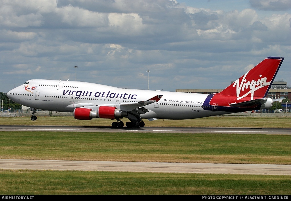 Aircraft Photo of G-VTOP | Boeing 747-4Q8 | Virgin Atlantic Airways | AirHistory.net #71784