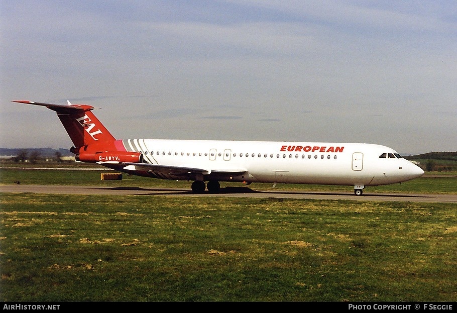 Aircraft Photo of G-AWYV | BAC 111-501EX One-Eleven | European Aircharter - EAL/EAC | AirHistory.net #71800