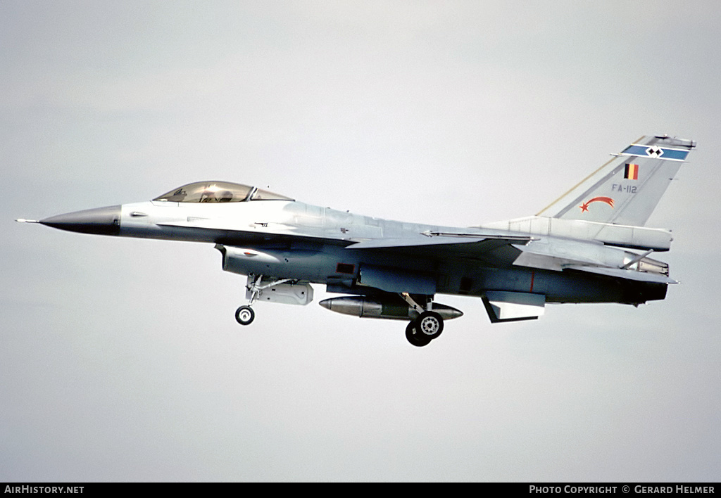 Aircraft Photo of FA-112 | General Dynamics F-16A Fighting Falcon | Belgium - Air Force | AirHistory.net #71875