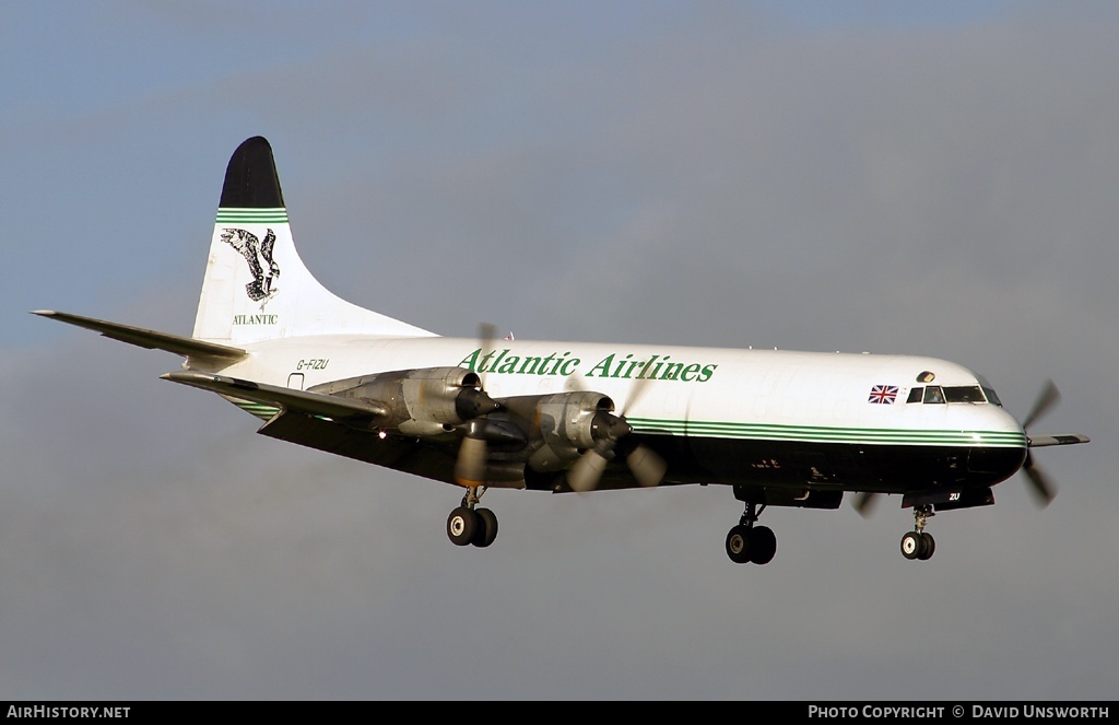 Aircraft Photo of G-FIZU | Lockheed L-188C(F) Electra | Atlantic Airlines | AirHistory.net #71984