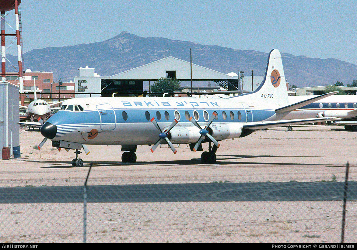 Aircraft Photo of 4X-AVG | Vickers 831 Viscount | Arkia Israeli Airlines | AirHistory.net #72125
