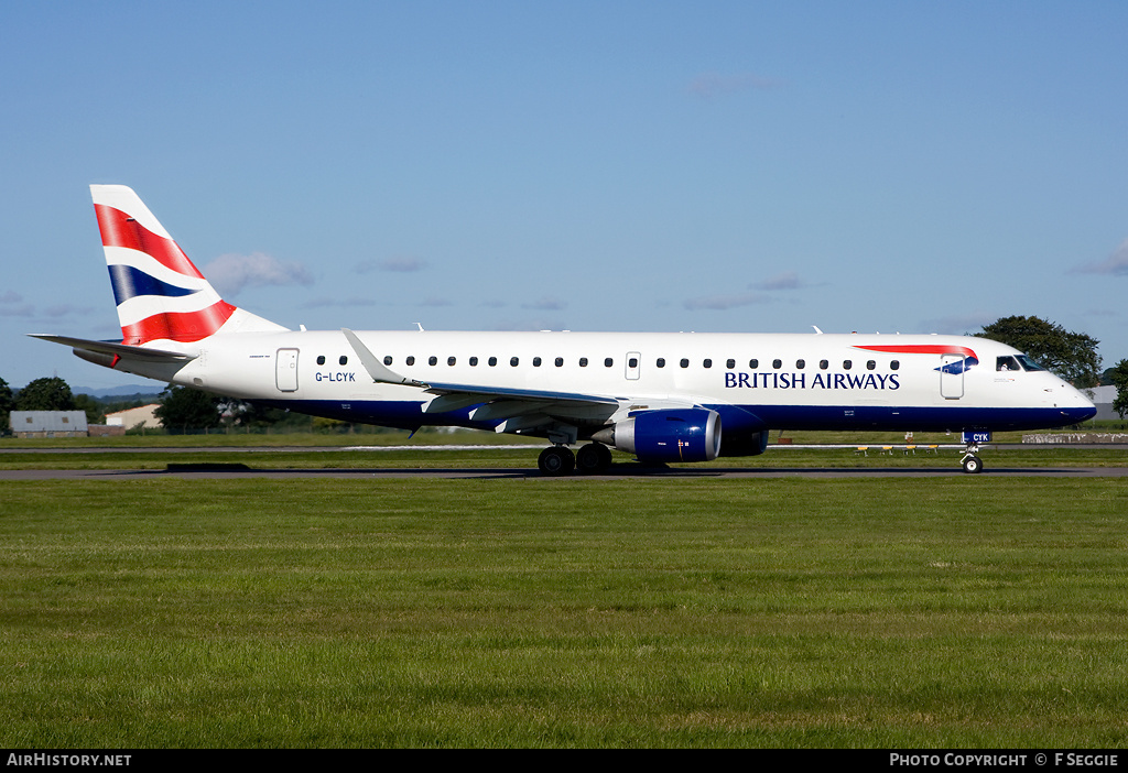 Aircraft Photo of G-LCYK | Embraer 190SR (ERJ-190-100SR) | British Airways | AirHistory.net #72141