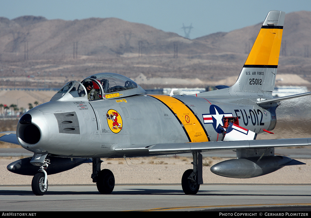 Aircraft Photo of N186AM / NX186AM / 25012 | North American F-86F Sabre | USA - Air Force | AirHistory.net #72195