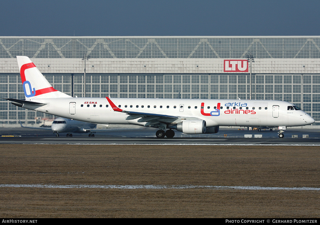 Aircraft Photo of 4X-EMA | Embraer 195LR (ERJ-190-200LR) | Arkia Israeli Airlines | AirHistory.net #72198