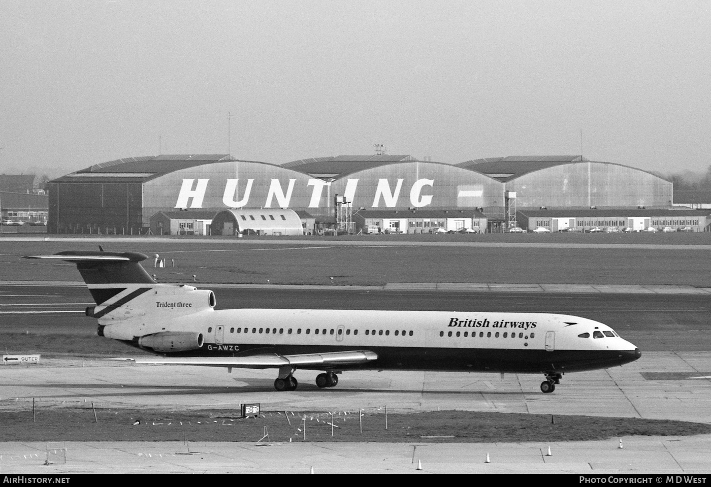 Aircraft Photo of G-AWZC | Hawker Siddeley HS-121 Trident 3B | British Airways | AirHistory.net #72230