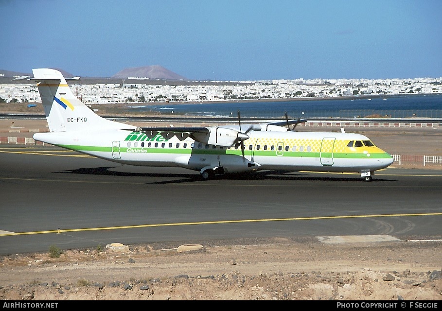 Aircraft Photo of EC-FKQ | ATR ATR-72-201 | Binter Canarias | AirHistory.net #72241