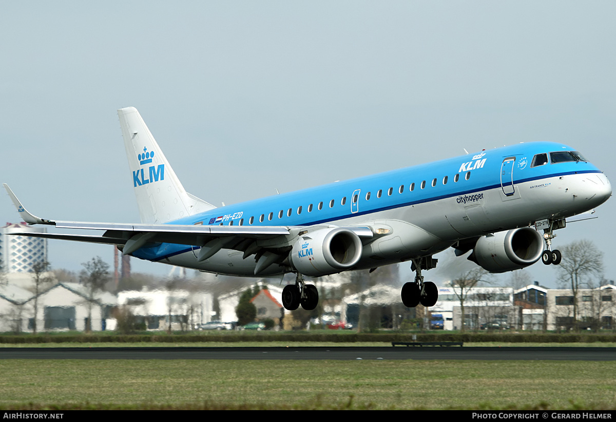 Aircraft Photo of PH-EZD | Embraer 190STD (ERJ-190-100STD) | KLM Cityhopper | AirHistory.net #72298