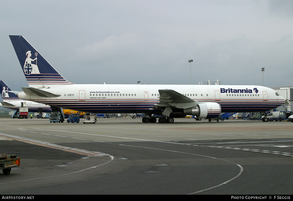 Aircraft Photo of G-OBYC | Boeing 767-304/ER | Britannia Airways | AirHistory.net #72363