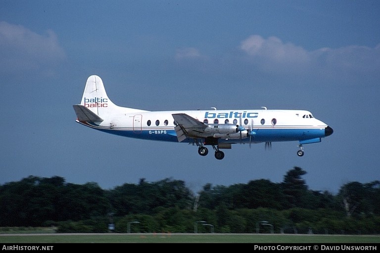 Aircraft Photo of G-BAPG | Vickers 814 Viscount | Baltic Airlines | AirHistory.net #72386
