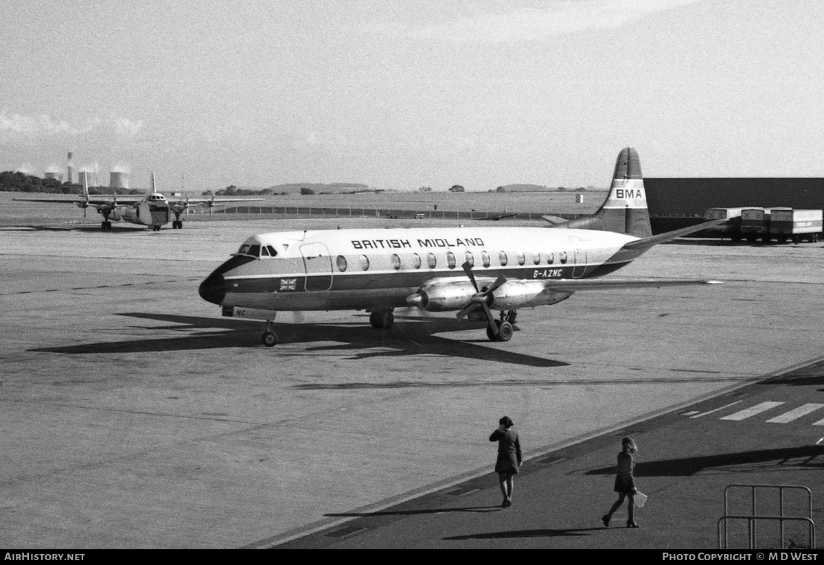 Aircraft Photo of G-AZNC | Vickers 813 Viscount | British Midland Airways - BMA | AirHistory.net #72451