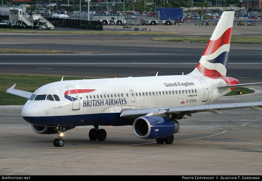 Aircraft Photo of G-EUPA | Airbus A319-131 | British Airways | AirHistory.net #72457