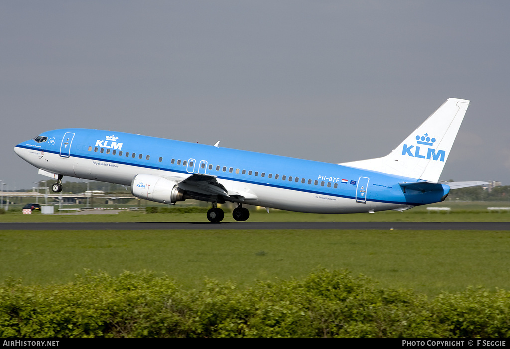 Aircraft Photo of PH-BTF | Boeing 737-406 | KLM - Royal Dutch Airlines | AirHistory.net #72487