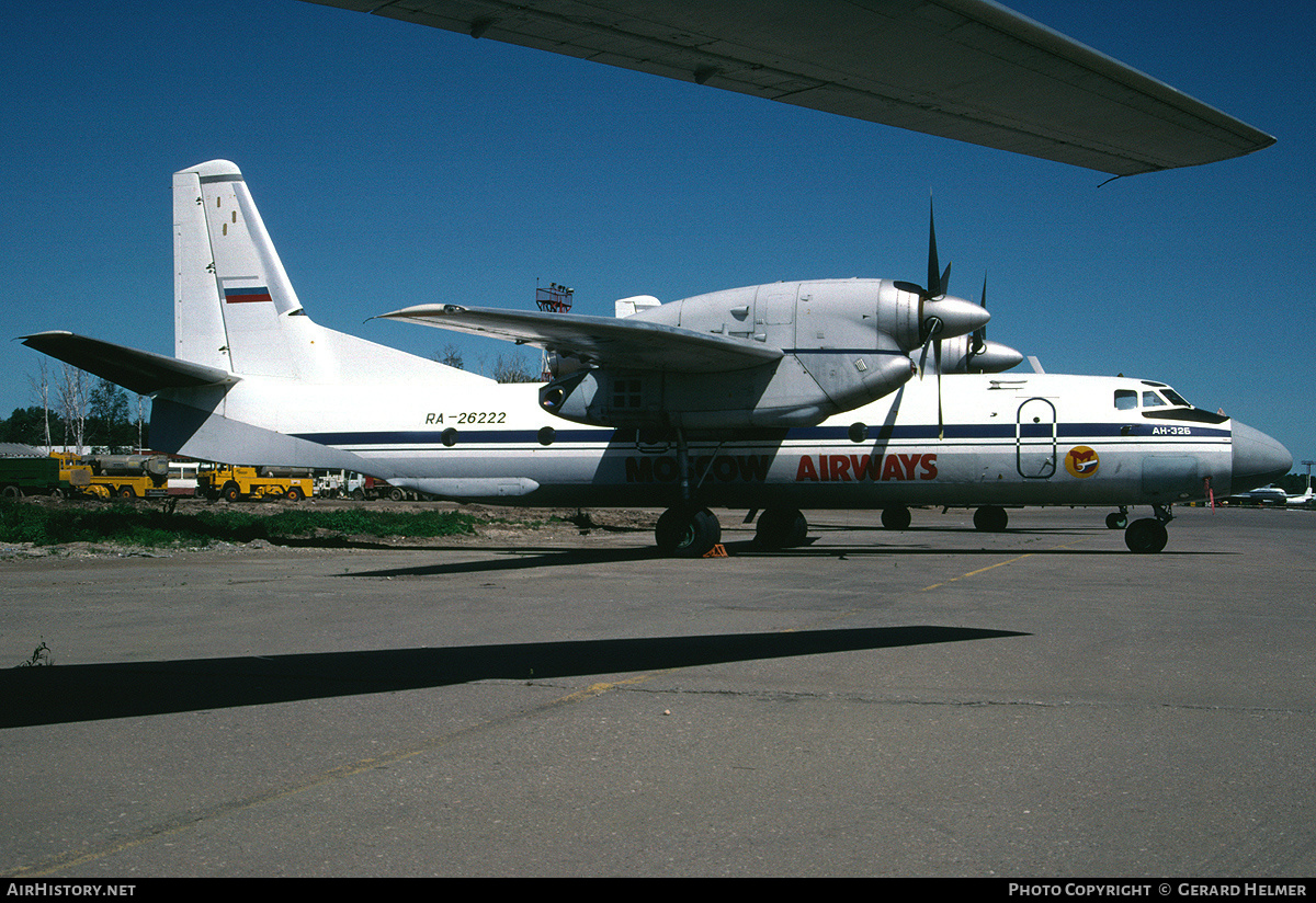 Aircraft Photo of RA-26222 | Antonov An-32B | Moscow Airways | AirHistory.net #72503