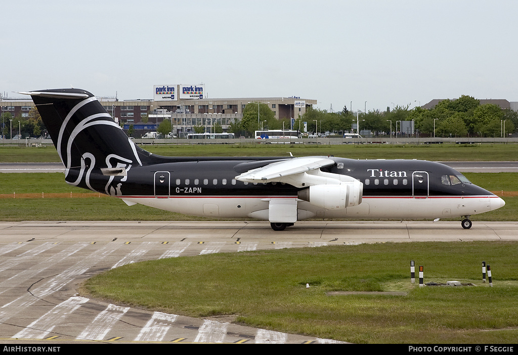 Aircraft Photo of G-ZAPN | British Aerospace BAe-146-200QC | Titan Airways | AirHistory.net #72507