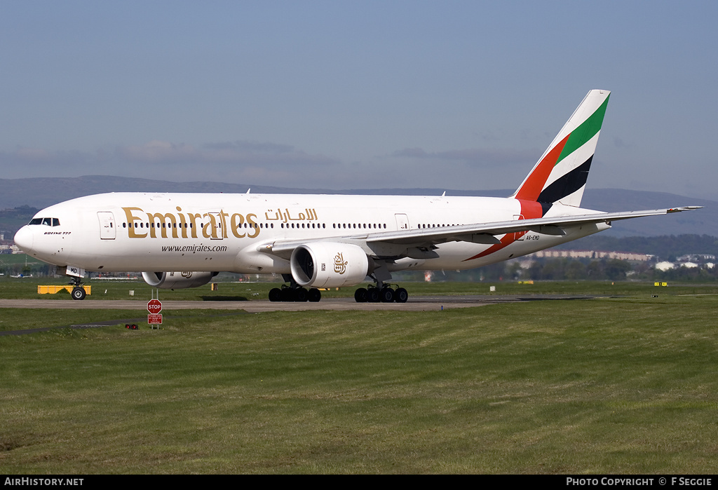 Aircraft Photo of A6-EMD | Boeing 777-21H | Emirates | AirHistory.net #72512