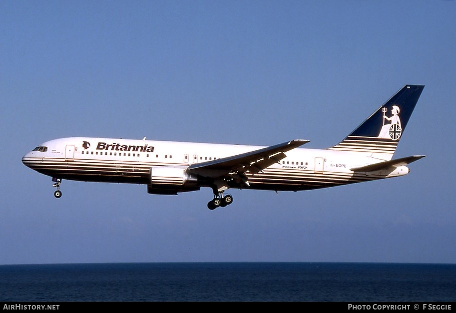 Aircraft Photo of G-BOPB | Boeing 767-204/ER | Britannia Airways | AirHistory.net #72542