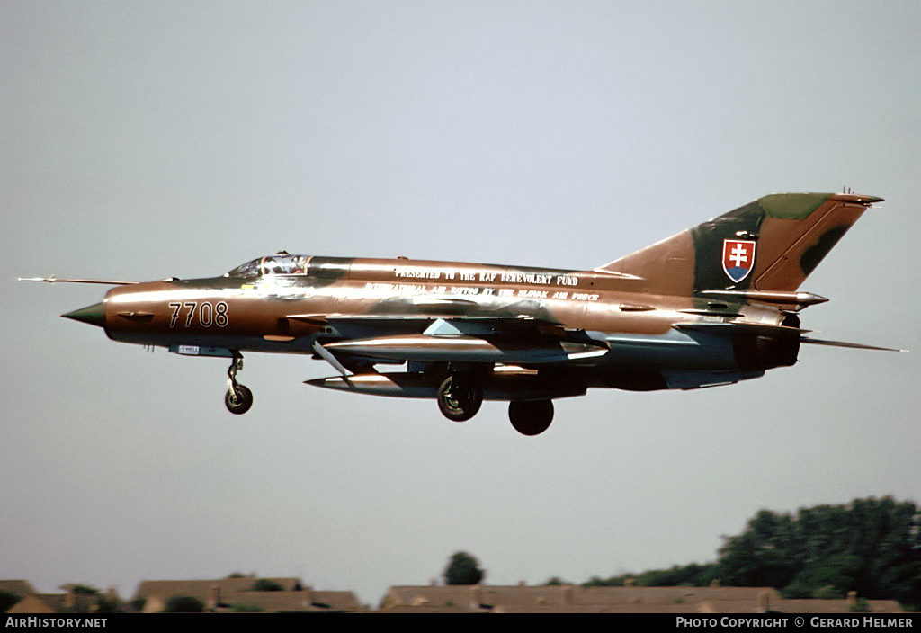 Aircraft Photo of 7708 | Mikoyan-Gurevich MiG-21MF | Slovakia - Air Force | AirHistory.net #72607