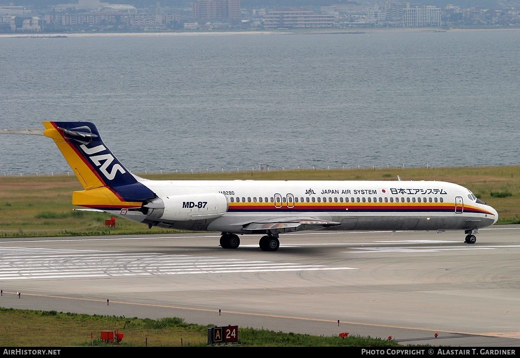 Aircraft Photo of JA8280 | McDonnell Douglas MD-87 (DC-9-87) | Japan Air System - JAS | AirHistory.net #72630