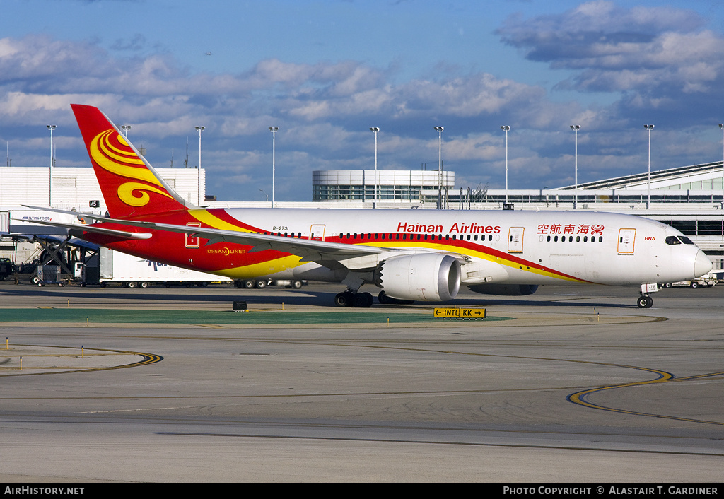 Aircraft Photo of B-2731 | Boeing 787-8 Dreamliner | Hainan Airlines | AirHistory.net #72655