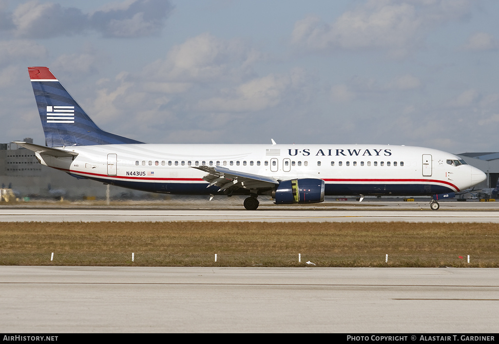 Aircraft Photo of N443US | Boeing 737-4B7 | US Airways | AirHistory.net #72683