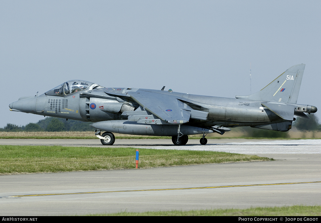 Aircraft Photo of ZD461 | British Aerospace Harrier GR7A | UK - Air Force | AirHistory.net #72693