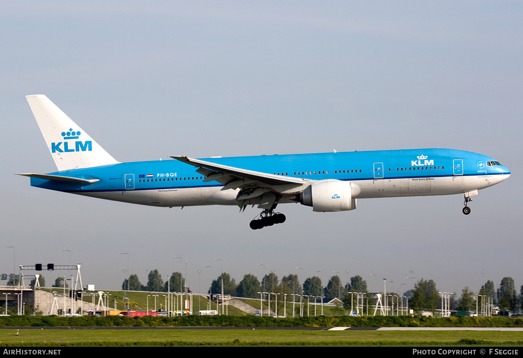Aircraft Photo of PH-BQE | Boeing 777-206/ER | KLM - Royal Dutch Airlines | AirHistory.net #72696