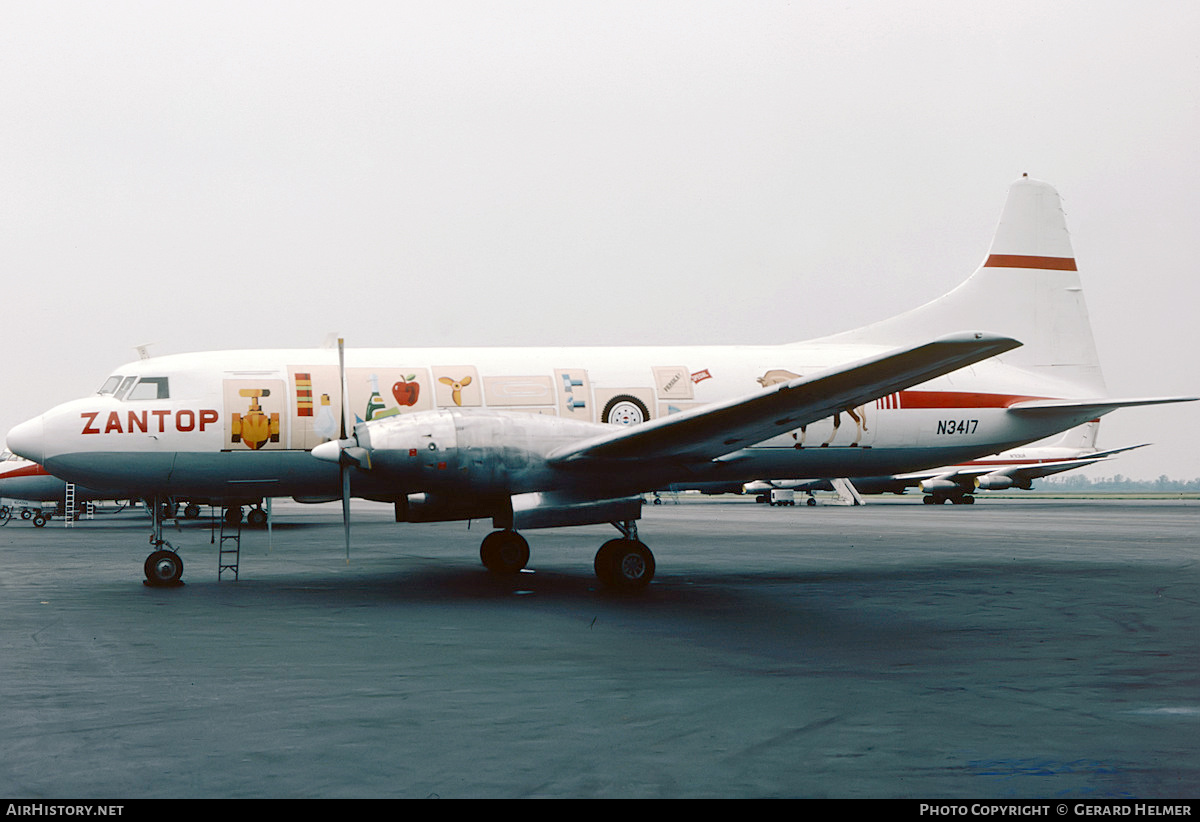 Aircraft Photo of N3417 | Convair 640 | Zantop International Airlines | AirHistory.net #72740
