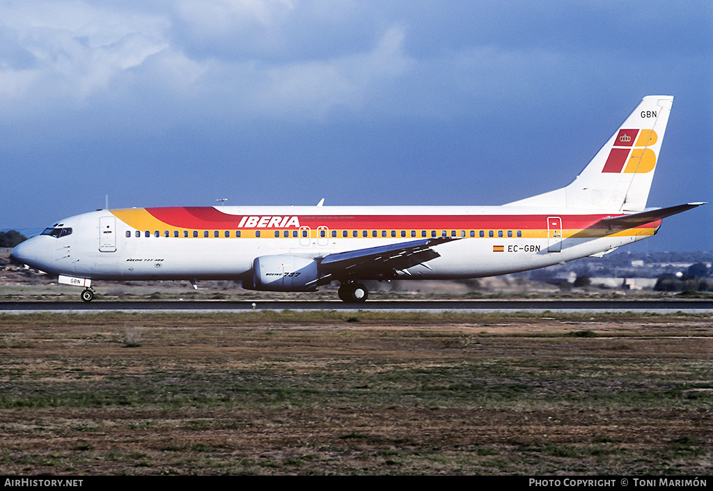 Aircraft Photo of EC-GBN | Boeing 737-4Y0 | Iberia | AirHistory.net #72906