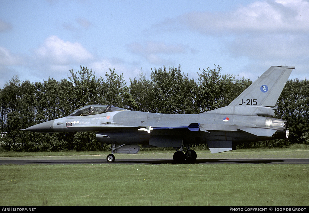 Aircraft Photo of J-215 | General Dynamics F-16A Fighting Falcon | Netherlands - Air Force | AirHistory.net #72923