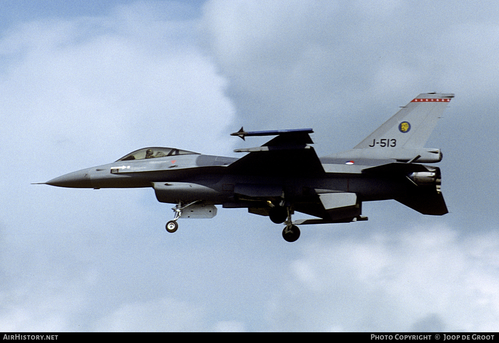 Aircraft Photo of J-513 | General Dynamics F-16A Fighting Falcon | Netherlands - Air Force | AirHistory.net #72941