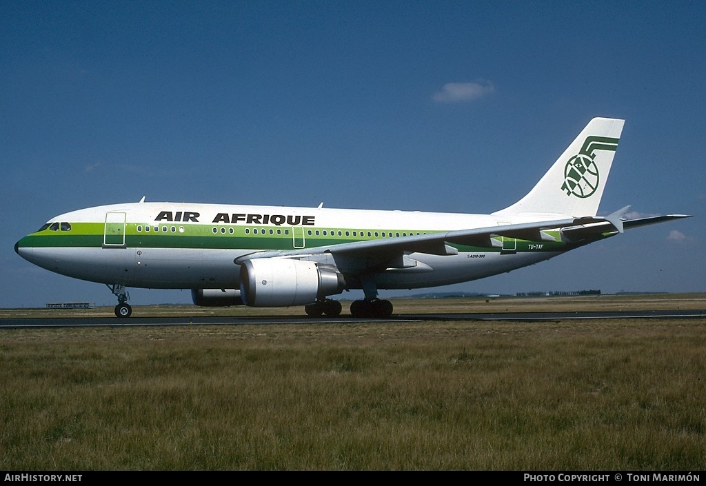 Aircraft Photo of TU-TAF | Airbus A310-304 | Air Afrique | AirHistory.net #72968