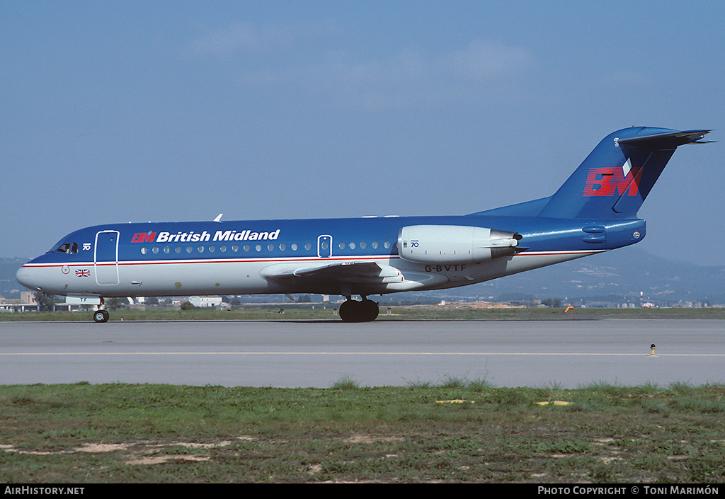 Aircraft Photo of G-BVTF | Fokker 70 (F28-0070) | British Midland Airways - BMA | AirHistory.net #72970