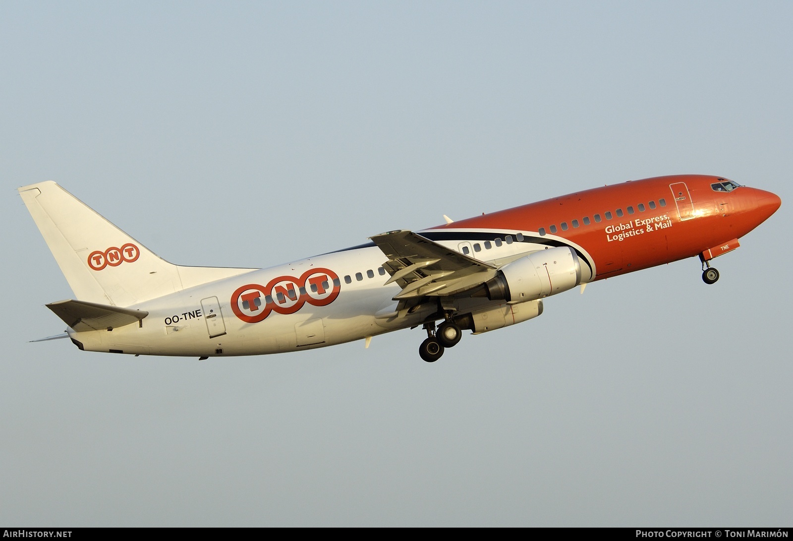 Aircraft Photo of OO-TNE | Boeing 737-3Q8 | TNT Airways | AirHistory.net #72994