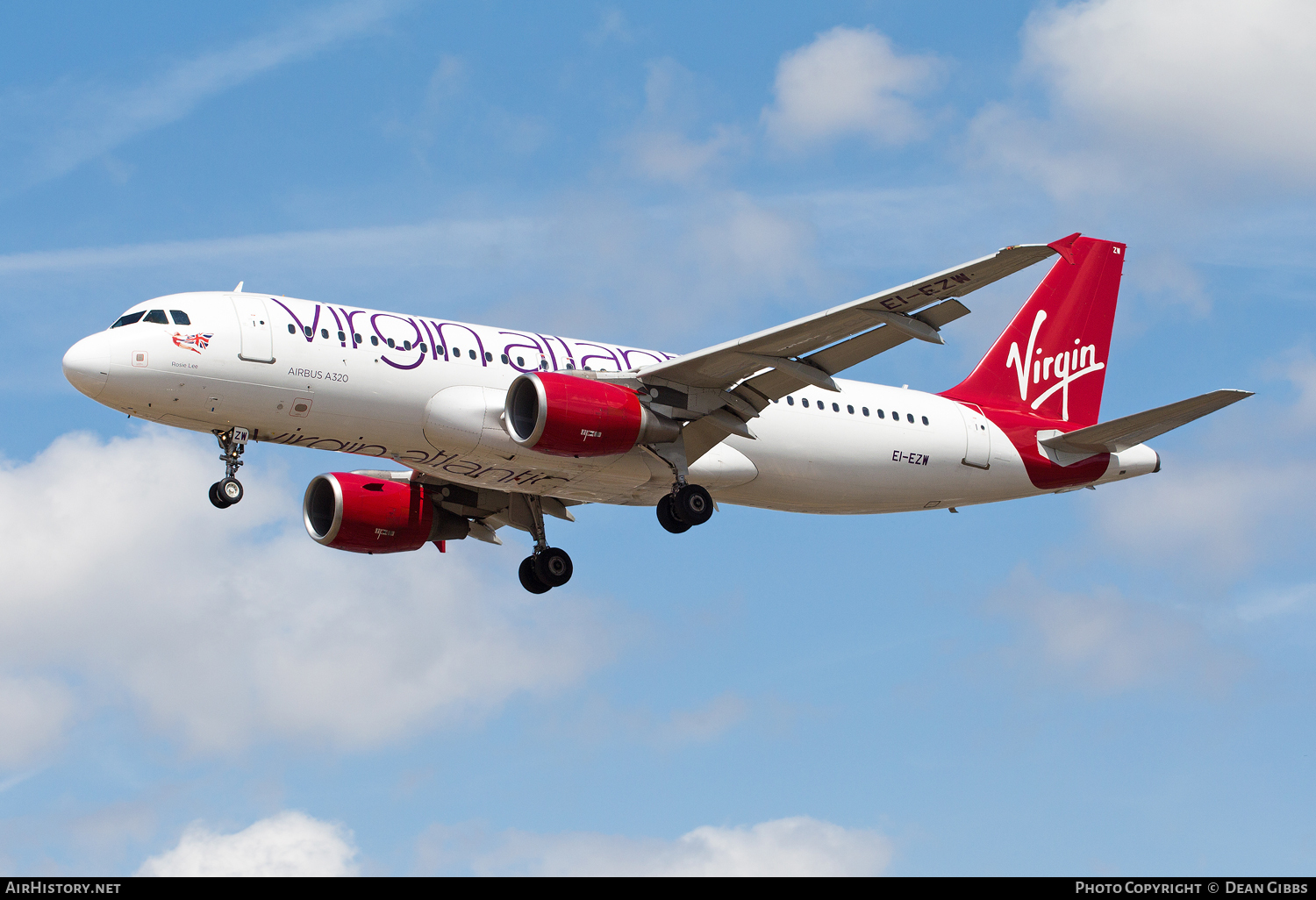 Aircraft Photo of EI-EZW | Airbus A320-214 | Virgin Atlantic Airways | AirHistory.net #73027