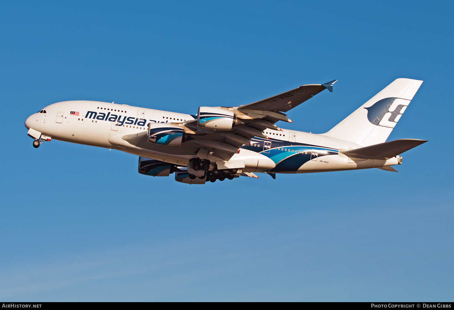 Aircraft Photo of 9M-MND | Airbus A380-841 | Malaysia Airlines | AirHistory.net #73035