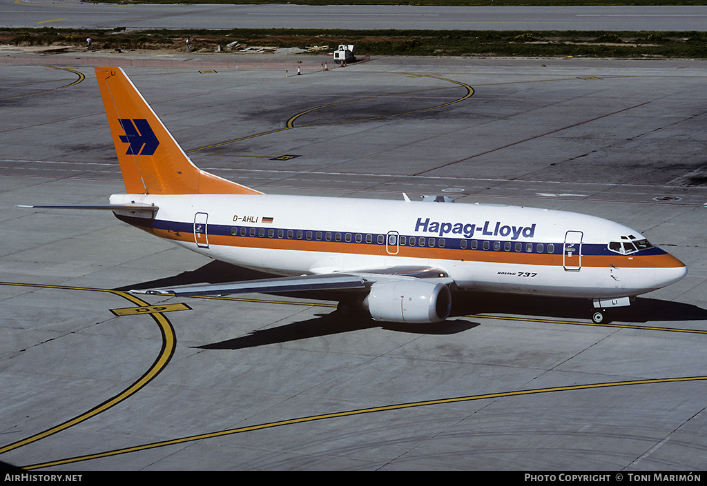 Aircraft Photo of D-AHLI | Boeing 737-5K5 | Hapag-Lloyd | AirHistory.net #73046