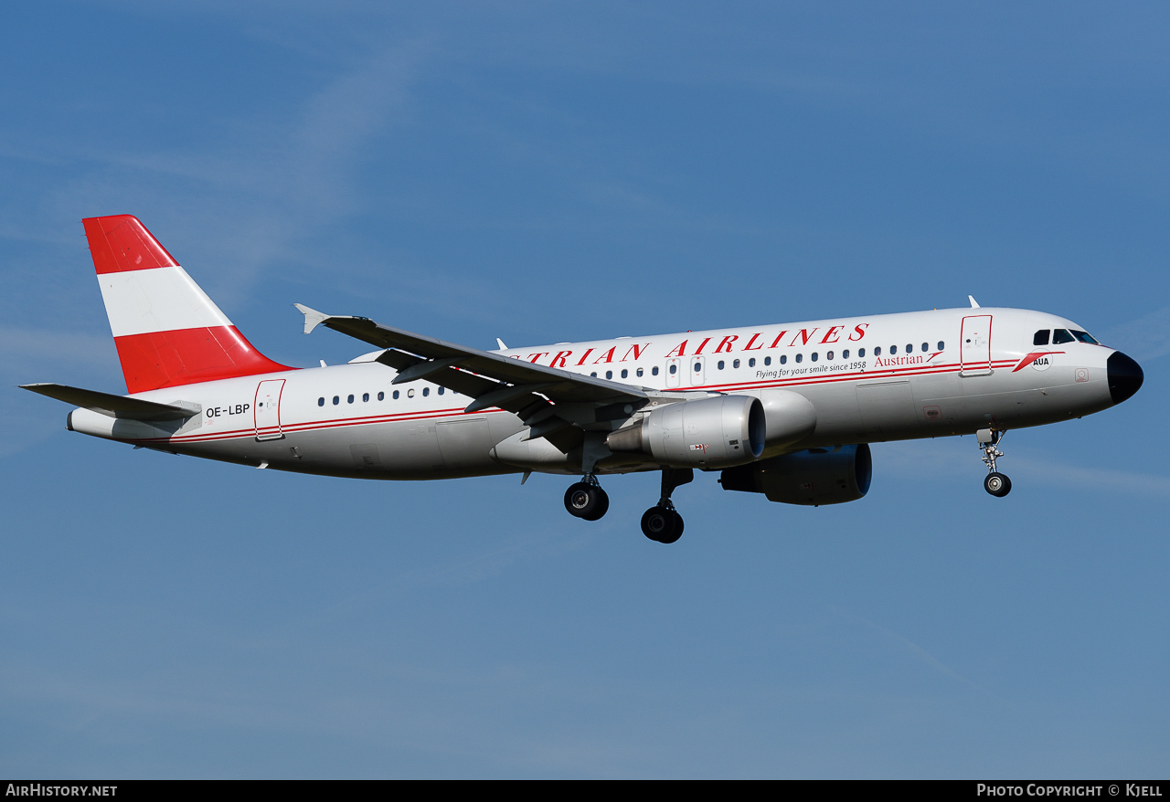 Aircraft Photo of OE-LBP | Airbus A320-214 | Austrian Airlines | AirHistory.net #73095