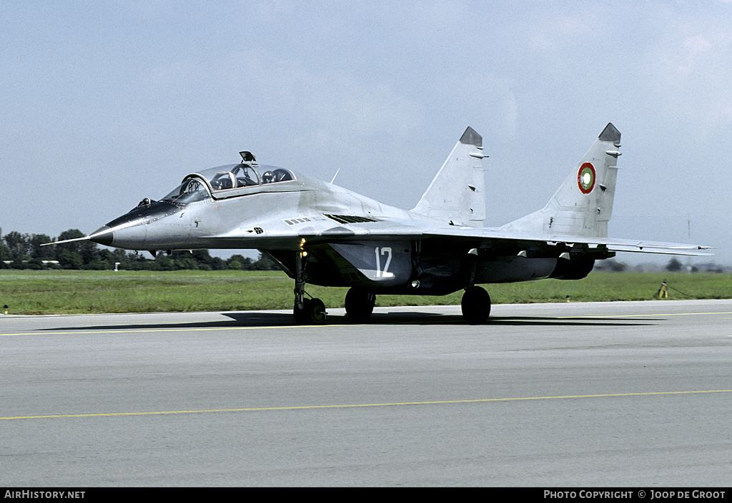 Aircraft Photo of 12 | Mikoyan-Gurevich MiG-29UB (9-51) | Bulgaria - Air Force | AirHistory.net #73103