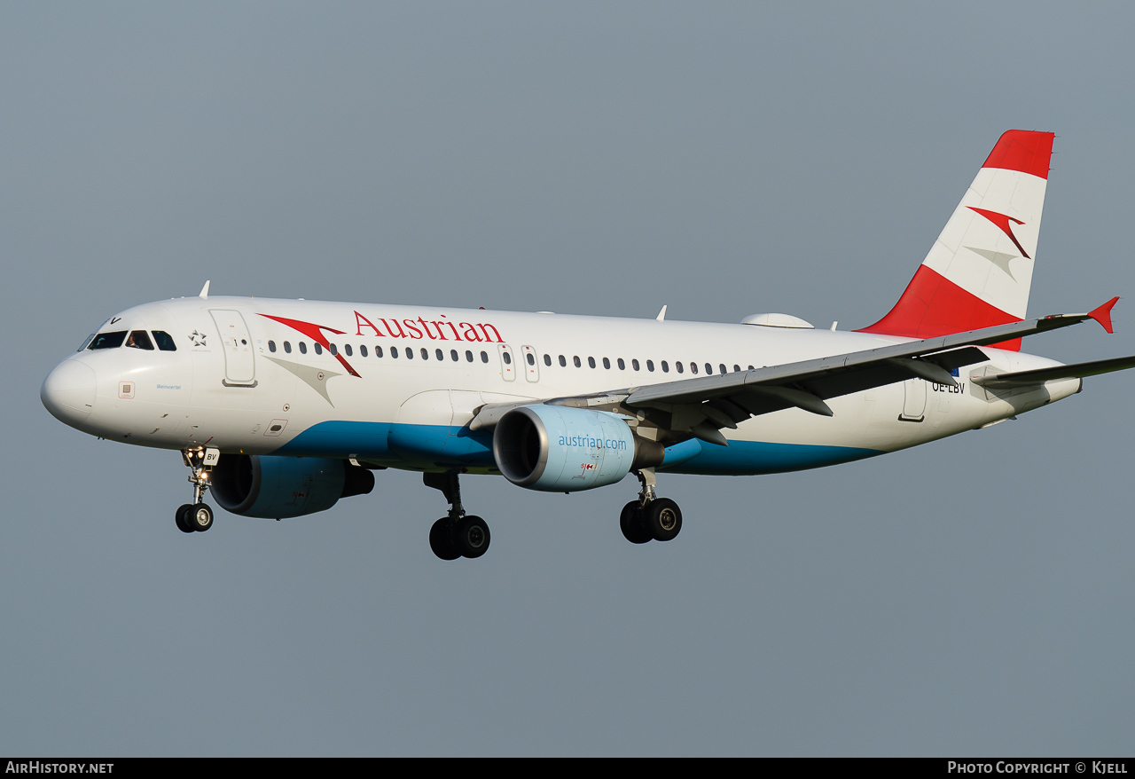 Aircraft Photo of OE-LBV | Airbus A320-214 | Austrian Airlines | AirHistory.net #73142