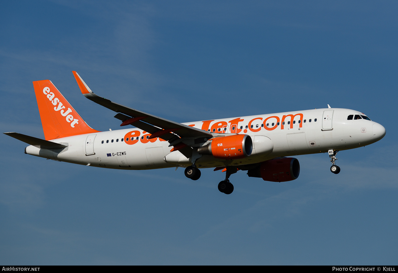 Aircraft Photo of G-EZWS | Airbus A320-214 | EasyJet | AirHistory.net #73166