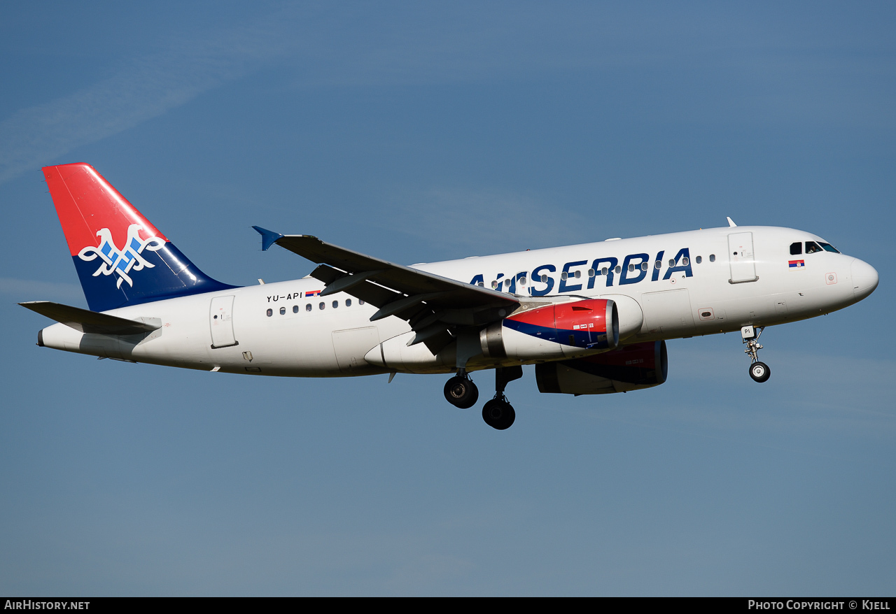 Aircraft Photo of YU-API | Airbus A319-132 | Air Serbia | AirHistory.net #73201