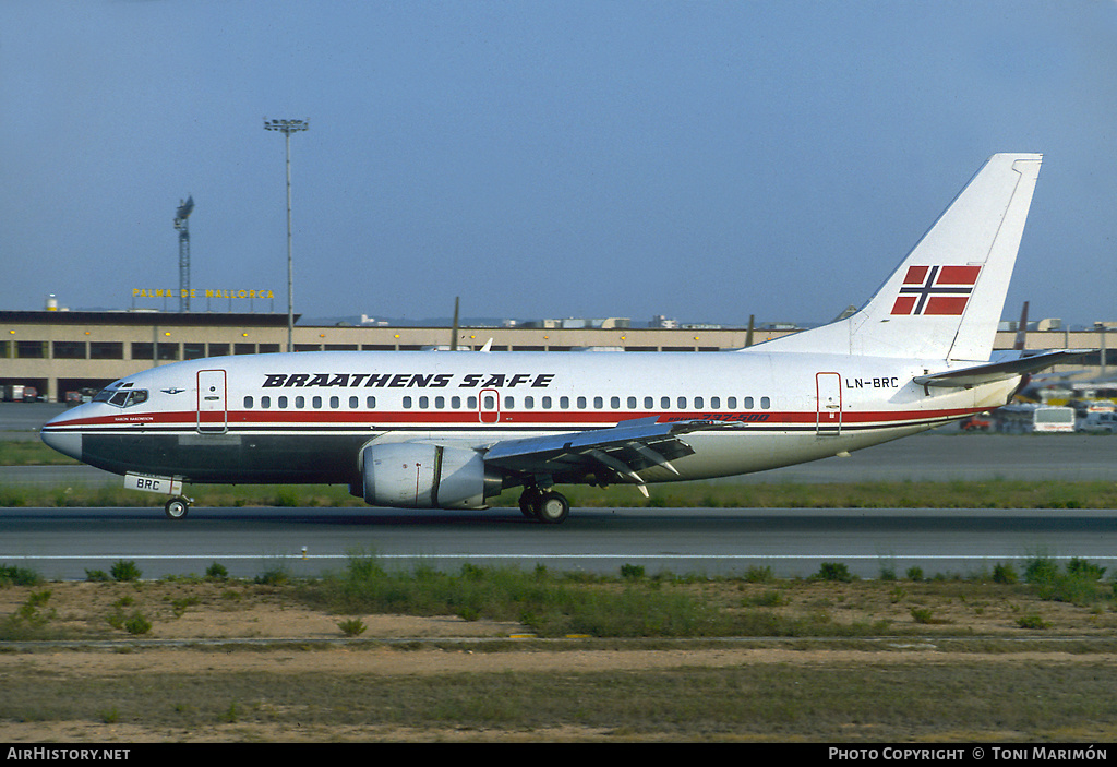 Aircraft Photo of LN-BRC | Boeing 737-505 | Braathens SAFE | AirHistory.net #73326