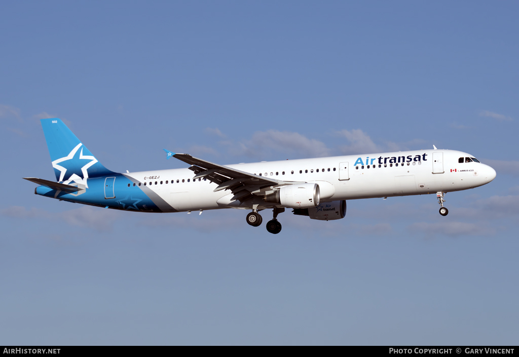 Aircraft Photo of C-GEZJ | Airbus A321-211 | Air Transat | AirHistory.net #73367