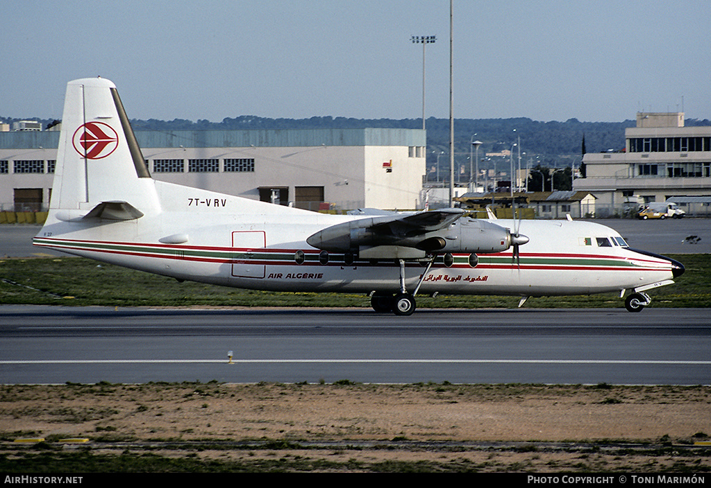 Aircraft Photo of 7T-VRV | Fokker F27-400 Friendship | Air Algérie | AirHistory.net #73369