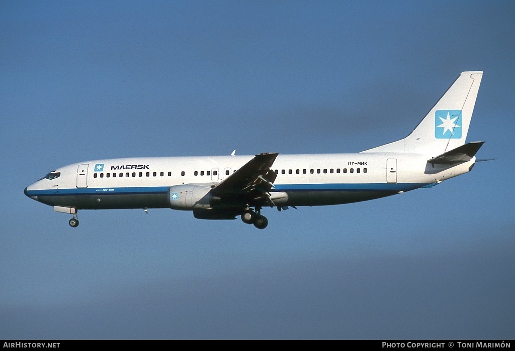 Aircraft Photo of OY-MBK | Boeing 737-4Y0 | Maersk Air | AirHistory.net #73370