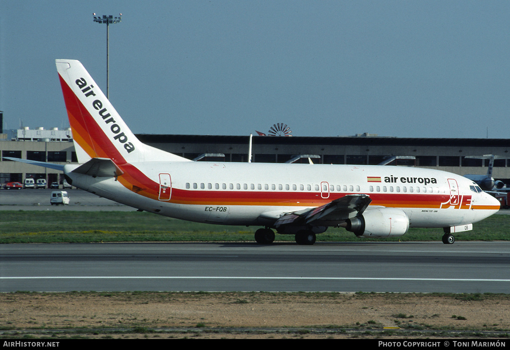 Aircraft Photo of EC-FQB | Boeing 737-3Y0 | Air Europa | AirHistory.net #73371